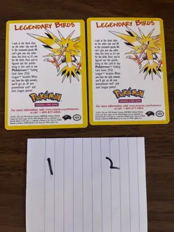 2002 Pokemon League Legendary Birds Clue Card Crossword Promo Zapdos NM - Image 1