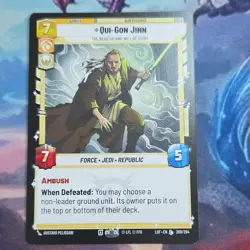 Star Wars Qui-Gon Jinn Unlimited Unit Card 200/264 Force Jedi Republic Ambush - Image 1