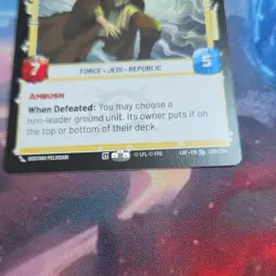 Star Wars Qui-Gon Jinn Unlimited Unit Card 200/264 Force Jedi Republic Ambush - Image 2