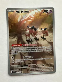 Pokemon TCG Mr. Mime Scarlet & Violet Holo Illustration Card - Image 1