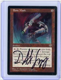 Bone Mask Mirage Signed Alexander D. Gregory Artist Proof MTG - Image 1