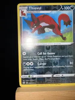 THIEVUL - 48/72 Shining Fates NM - Reverse Holo Rare - Pokemon TCG Card - Image 5