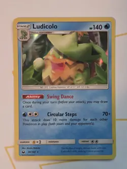 Pokemon TCG Ludicolo Sun & Moon: Celestial Storm 38/168 Holo Holo Rare NM - Image 1
