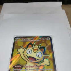 MEOWTH EX ULTRA RARE POKEMON HOLO PERFECT ORDER 107/88 NM - Image 4