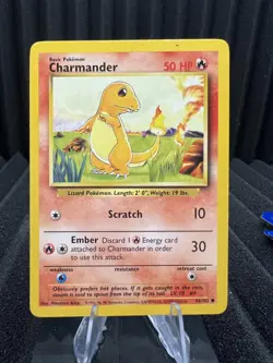 Charmander 46/102 - Base Set Unlimited Edition - WOTC Pokemon LP - Image 1