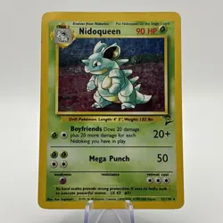 Pokemon TCG Nidoqueen 012/130 Base Set 2 Holo | HP / Damaged Condition - Image 1