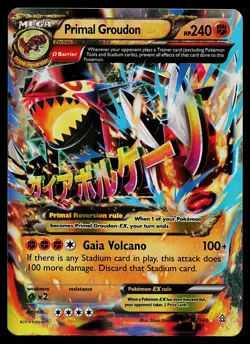 Pokemon Card - Primal Groudon EX (Omega) XY - Primal Clash 86/160 Ultra RareHolo - Image 1