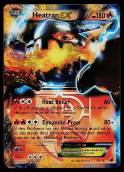 Pokemon Card - Heatran EX Plasma Freeze 13/116 Holo Rare EX 2013 - Image 1