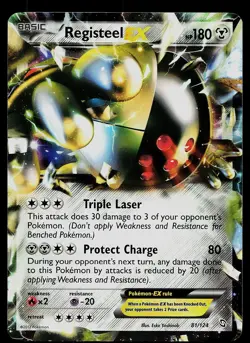 Pokemon Card - Registeel EX Dragons Exalted 81/124 Holo Rare EX 2012 - Image 1