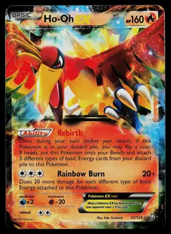 Pokemon Card - Ho-Oh EX Dragons Exalted 22/124 Holo Rare EX 2012 - Image 1