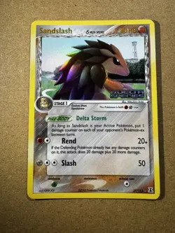 Pokemon Sandslash 27/113 EX Delta Species Reverse Holo Stamp 2005 Vintage - Image 1