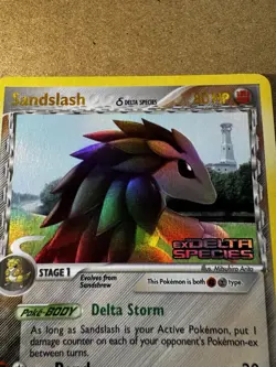 Pokemon Sandslash 27/113 EX Delta Species Reverse Holo Stamp 2005 Vintage - Image 2