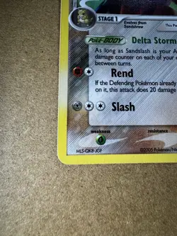 Pokemon Sandslash 27/113 EX Delta Species Reverse Holo Stamp 2005 Vintage - Image 5