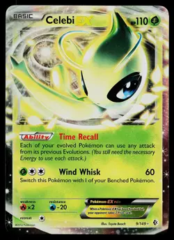 Pokemon Card - Celebi EX Boundaries Crossed 9/149 Holo Rare EX 2012 - Image 1