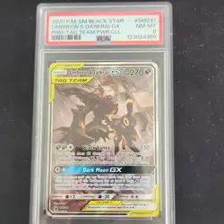 Pokemon Umbreon & Darkrai GX TAG TEAM Promo Holo SM Black Star SM241 PSA 8 - Image 1