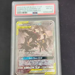 Pokemon Umbreon & Darkrai GX TAG TEAM Promo Holo SM Black Star SM241 PSA 8 - Image 3
