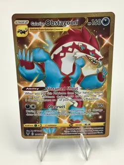 Pokemon TCG Galarian Obstagoon Vivid Voltage 198/185 Holo Secret Rare - Image 1