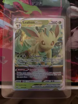 Pokemon TCG Leafeon v Crown Zenith Holo Ultra Rare Card 014/159 NM Condition - Image 1