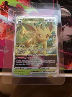 Pokemon TCG Leafeon v Crown Zenith Holo Ultra Rare Card 014/159 NM Condition - Image 2