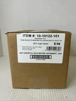 Pokemon Team Rocket's Mewtwo ex League BATTLE DECK DISPLAY CASE Sealed 6 Box F2 - Image 1