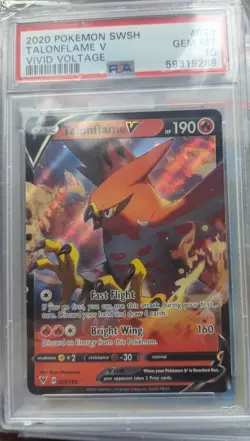 Pokemon Talonflame V 029/185 Vivid Voltage Ultra Rare Holo PSA 10 - Image 1