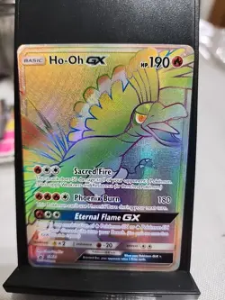 Pokemon TCG Ho-Oh GX Rainbow Holo Rare Sun & Moon SM80 Promo Card - Image 1