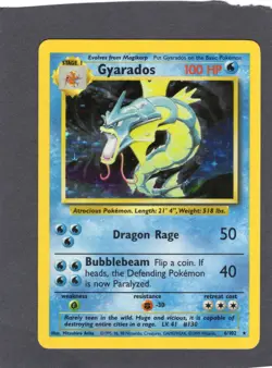 Pokemon Base set Gyarados Holo 6/102 NM Wotc Vintage Pokemon Card - Image 1