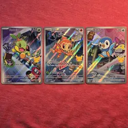 Pokemon First Partner Sinnoh Set: Turtwig Chimchar Piplup - NM - Image 1