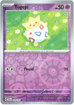 Togepi (Reverse Holo) - 070/191 - Surging Sparks - Pokemon - Image 1