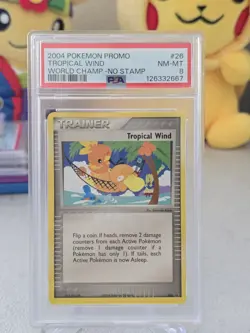 2004 Pokemon Promo Tropical Wind World Champ.-No Stamp PSA 8 - Image 3
