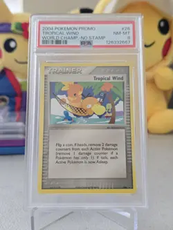 2004 Pokemon Promo Tropical Wind World Champ.-No Stamp PSA 8 - Image 4