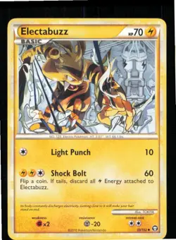 Electabuzz 33/102 Uncommon HGSS Triumphant Pokemon Lightly Played - Image 1