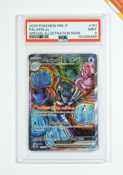 Pokemon PSA 9 Palafin Ex #151 PRE IT Special Illustration Rare 2025 Italiano - Image 1