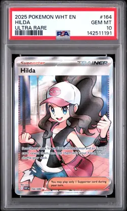2025 Pokemon White Flare - Hilda - Ultra Rare #164/086 - PSA 10 - Image 1