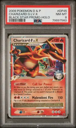 Pokemon Charizard G LV.X DP45 - PSA 8 NM MT - Diamond and Pearl D&P Holo Promo - Image 1
