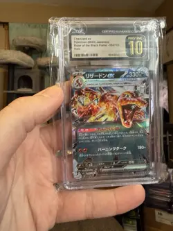 CGC Pristine 10 Charizard ex #66 Ruler of the Black Flame Japanese 2023 Pokemon - Image 1