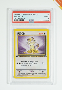 Pokemon PSA 9 Meowth #48 Jungle 1st Edition 2000 Italiano - Image 1