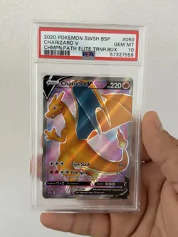 Pokemon TCG Charizard V SWSH050 CHMPN Path Elite TRNR - Image 1