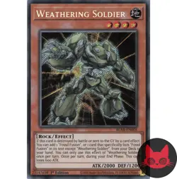 Yugioh Weathering Soldier BLAR-EN005 Secret Rare 1st Edition NM - Image 1