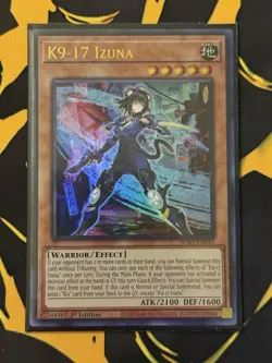 Yu-Gi-Oh! K9-17 Izuna ULTRA RARE 1st Edition JUSH-EN031 English - Image 1