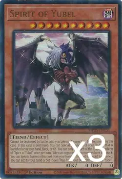 3X Yugioh Spirit of Yubel MP25-EN151 Ultra Rare 1st Edition NM - Image 1