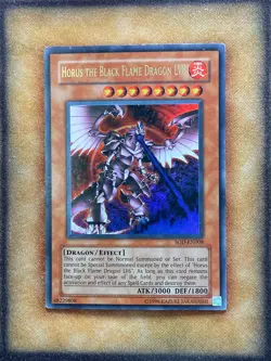 Yugioh Horus the Black Flame Dragon LV8 SOD-EN008 Ultra Rare MP - Image 1