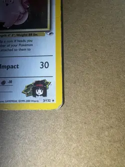 Pokemon TCG Erika's Clefable Gym Heroes Holo Card Vintage WOTC Heavy Play - Image 4