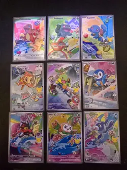 Pokemon TCG First Partner ILLUSTRATION COLLECTION 9 CARD SET Series 1 Promo - Image 1