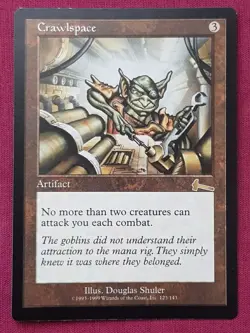 Magic The Gathering URZA'S LEGACY CRAWLSPACE artifact card MTG - Image 1