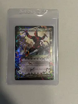 MTG Deadpool, Trading Card Secret Lair Confetti Pool Party Foil Card 7129 - Image 1