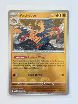 Pokemon Card TCG Archeops White Flare Master Ball Pattern Holo 051/086 Mint - Image 1