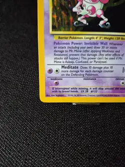 Pokemon TCG Jungle Mr. Mime Card 6/64 Unlimited Edition Holo Rare WOTC-LP - Image 4