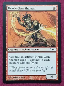Magic The Gathering MIRRODIN KRARK-CLAN SHAMAN red card MTG - Image 1