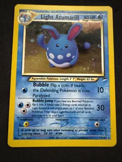 Pokemon TCG Light Azumarill Holo Rare Unlimited Card 13/105 Neo Destiny NM - Image 2